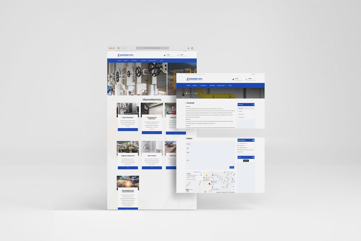 Körfez Eta Mühendislik için Özel Web Site Tasarımları